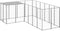 vidaXL - Hondenkennel - 12,1 - m² - staal - zilverkleurig
