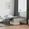 vidaXL - Bedframe - met - hoofdbord - metaal - wit - 107x203 - cm