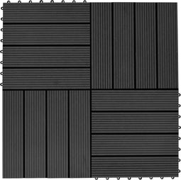 vidaXL - 22 - st - Terrastegels - 30x30 - cm - 2 - m² - HKC - zwart