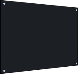 vidaXL - Spatscherm - keuken - 80x60 - cm - gehard - glas - zwart