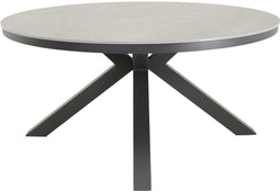 Davos Tafel - Eetkamertafel Sintered Stone blad - 158 x 74 cm - Donkergrijs aluminium frame