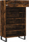 vidaXL - Schoenenkast - 60x35x105 - cm - bewerkt - hout - gerookt - eikenkleurig