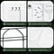WOLTU Tunnel Tuinkas - Wit - 170x68x200cm