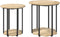 vidaXL - Bijzettafeltjes - 2 - stuks - Sonoma - Eiken - Geengineerd - Hout - en - Metaal