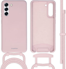 iMoshion Hoesje Geschikt voor Samsung Galaxy S21 FE Hoesje Met Koord - iMoshion Color Backcover met afneembaar koord - Roze