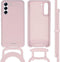 iMoshion Hoesje Geschikt voor Samsung Galaxy S21 FE Hoesje Met Koord - iMoshion Color Backcover met afneembaar koord - Roze