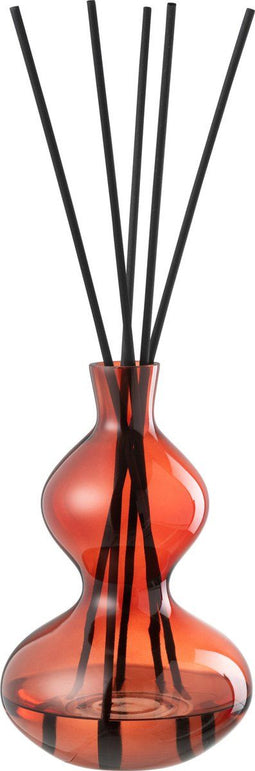 J-Line geurolie olive & frank incense - glas - rood - large