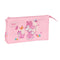 Pennenetui met 3 vakken Minnie Mouse Baby Roze 22 x 12 x 3 cm