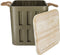 JENS Living opbergbox Daan - Metalen opbergbox poef - 70kg belastbaar - 30 x 30 x 34,5 cm - Groen