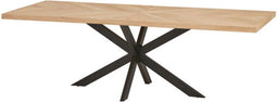 Eettafel Thun 220 cm visgraat verjongde rand - Eikenhout