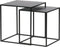 WOOOD Ziva Bijzettafels - Metaal - Zwart - Set van 2