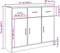 vidaXL - Dressoir - 91x28x75 - cm - bewerkt - hout - artisanaal - eikenkleur