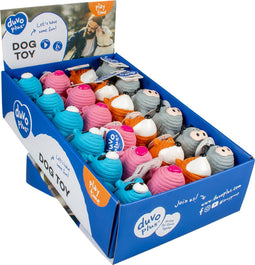 Latex dieren met strepen 11x6,5x7cm - display gemengde kleuren