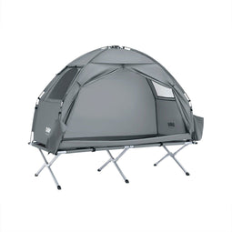 SoBuy OGS32-II-HG - Opblaasbare Camping Tent - Inclusief luchtmatras en slaapzak - Grijs 193x161cm