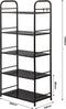 Keukentrolley Zwart op wieltjes - Keukenrek - 5 laags - Keuken Organizer Keukenkast - 32 x 59.5 x 133 cm