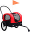 vidaXL - Fietstrailer - en - kinderwagen - 2-in-1 - rood - en - zwart