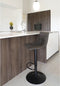 House Nordic Middelfart - Barkruk - Stoer design - Lichtbruin microleder - Donker grijs (Set van 2)