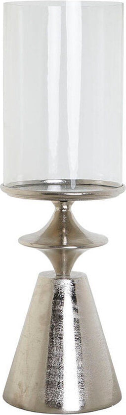 Kaarshouder Dkd Home Decor Zilverkleurig Aluminium Kristal 21 X 21 X 66 Cm