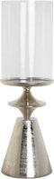 Kaarshouder Dkd Home Decor Zilverkleurig Aluminium Kristal 21 X 21 X 66 Cm