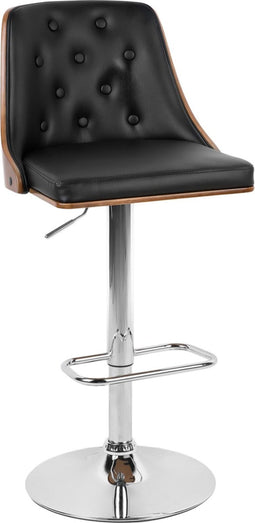 Beliani VANCOUVER - Barkruk verstelbaar - zwart - kunstleer