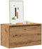 vidaXL - Halbankje - 80x40x45 - cm - bewerkt - hout - artisanaal - eikenkleur