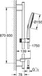 GROHE Rainshower SmartActive 150 Douchestangset - 90 cm - 3 straalsoorten - Chroom - 26594000