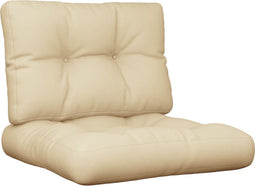 vidaXL - Palletkussens - 2 - st - stof - beige