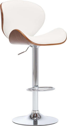 vidaXL - Barkruk - kunstleer - wit