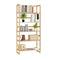 Öland Badkamerrek - Houten Opbergrek 5 Legplanken - Bruin 135,5x58x27cm