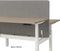 Akoestisch scherm Lucia tbv Duo bench breed 140CM hoog 80CM kleur lucia Antraciet PO12