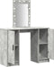 vidaXL - Kaptafel - met - LED - Verlichting - Beton - Grijs - 102x33x135 - cm