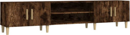 vidaXL - Tv-meubel - 180x31,5x40 - cm - bewerkt - hout - gerookt - eikenkleurig