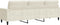 vidaXL - Driezitsbank - 210 - cm - fluweel - crèmekleurig