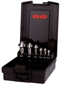 RUKO 102890RO - Kegelverzinkboorset 6-delig - HSS C 6.30 mm tot 20.50 mm (6 stuks)