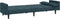 vidaXL - Slaapbank - 2-zits - met - 2 - kussens - fluweel - blauw