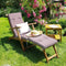 Casaria Queen Mary - Ligstoel - Acaciahout verstelbare rugleuning - Bruin