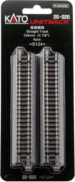 N Kato Unitrack 7078003 Rechte rails 124 mm 4 stuk(s)