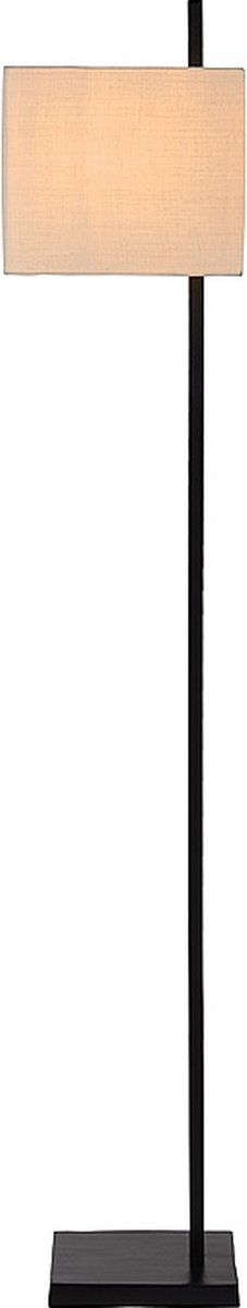 Atmooz - Vloerlamp Agra - Staande Lamp - Stalamp - Woonkamer - Zwart en witte kap - Hoogte 170cm - Metaal