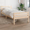 vidaXL - Bedframe - massief - hout - 75x190 - cm
