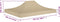 vidaXL - Partytentdak - 270 - g/m² - 4,5x3 - m - beige