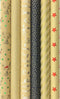 Benza Christmas kraft cadeaupapier - Inpakpapier 3 meter x 70 cm - 6 rollen