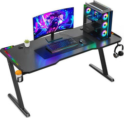 Avalo Gaming Bureau - 120x60x73 CM - LED Verlichting - Zwart