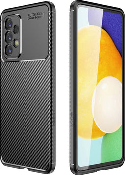 iMoshion Hoesje Geschikt voor Samsung Galaxy A53 Hoesje Siliconen - iMoshion Carbon Softcase Backcover - Zwart