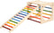 KateHaa Houten Activiteiten Kubus met Ladder Regenboog - Klimrek - Houten Montessori Speelgoed