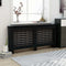 vidaXL Radiatorombouw 172x19x81 cm MDF zwart