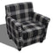 vidaXL Fauteuil met kussen stof zwart