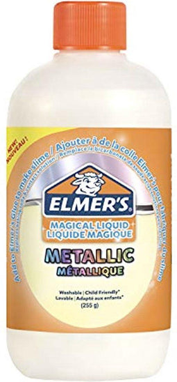 Elmer's metallic slijmactivator | uitwasbare en kindvriendelijke tovervloeistof slijmactivator | fles van 255 g | geweldig om slijm mee te maken