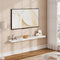 Woltu Wandplank met Lade - Zwevende Wandplank - Wit MDF - 80 x 5 x 25 cm