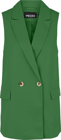 Pieces PCVAGNA - Blazer vest - Mouwloos met knopen en zakken - Jolly Green