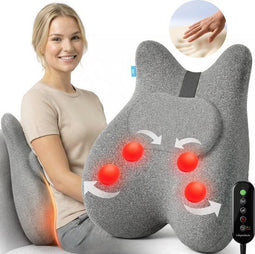Lifeproducts Massagekussen - Shiatsu Nekmassage Apparatuur - Warmtefunctie - Zacht Schuimkussen
